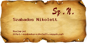 Szabados Nikolett névjegykártya